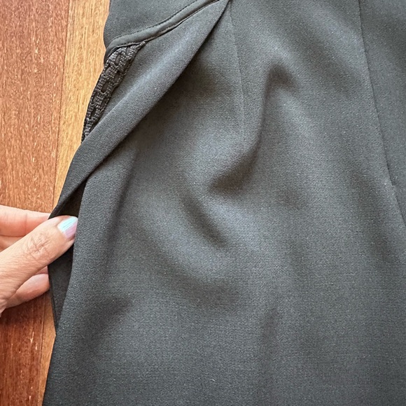 Banana Republic Black Mesh Panel Short Sleeve Mini Dress - Picture 7 of 8